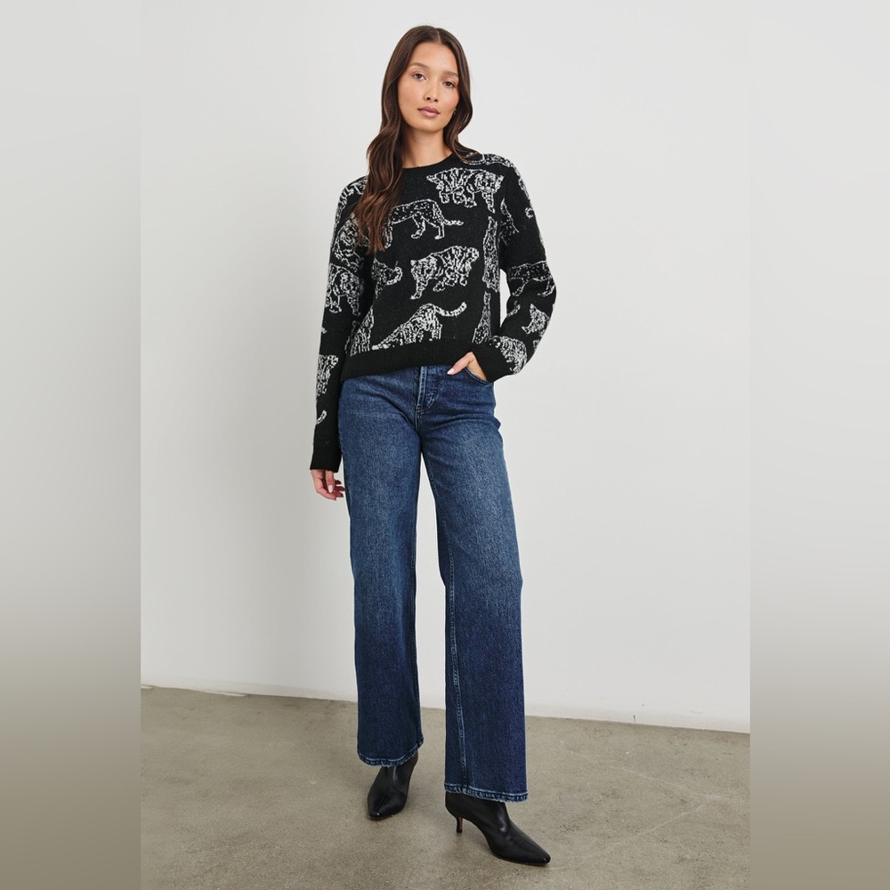 Rails Black and White Animal Print Sweater - Picture 11 of 11